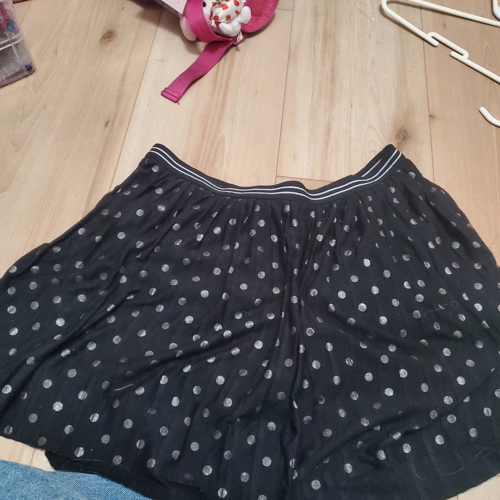 Black with polka dots skirt